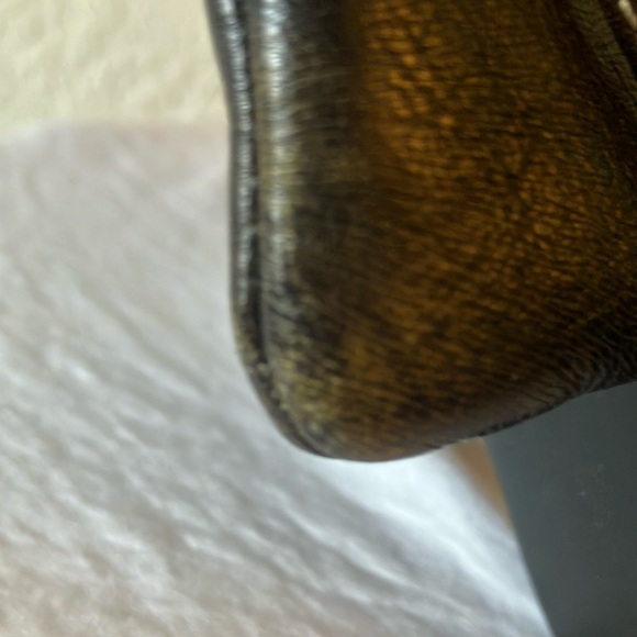 Dooney & Bourke: Vintage Animal Print Leather Wristlet- Gold Tone- flaws - Picture 12 of 15